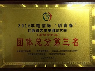 2016年江西省大学生创业大赛团体总分第三名